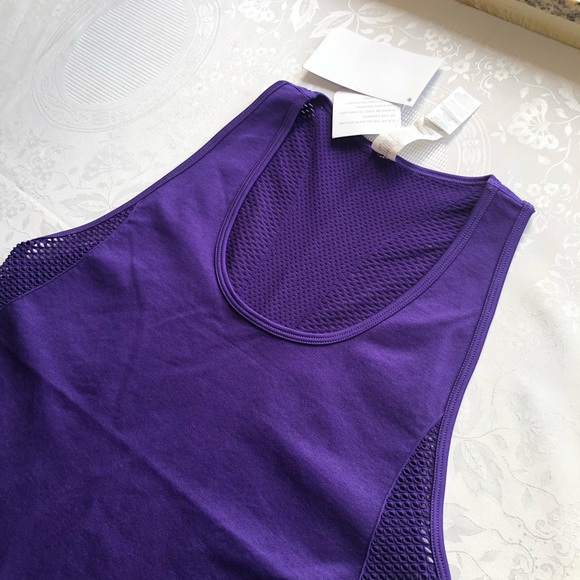 Fabletics Serenity Seamless Purple Open-Mesh Tank-Top Women’s Size XL NWT Shirt - Picture 15 of 16